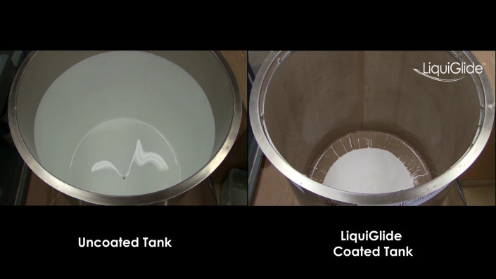 LiquiGlide Coated and Uncoated Tanks