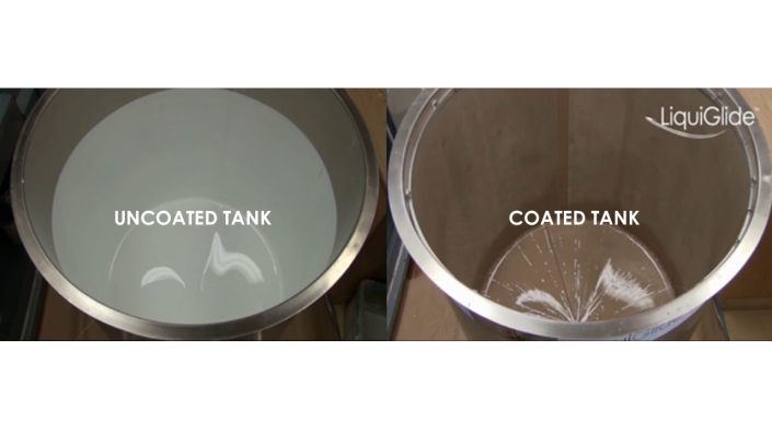 LiquiGlide Uncoated and Coated Tanks